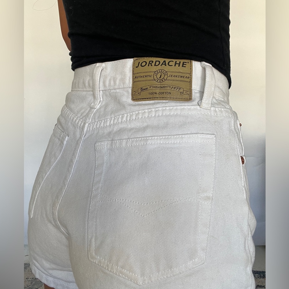 Vintage white jean shorts